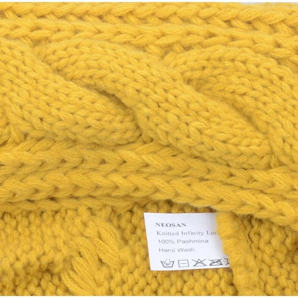 Women's Twist Claret Thick Ribbed Knit Winter Infinity Circle Loop Scarf